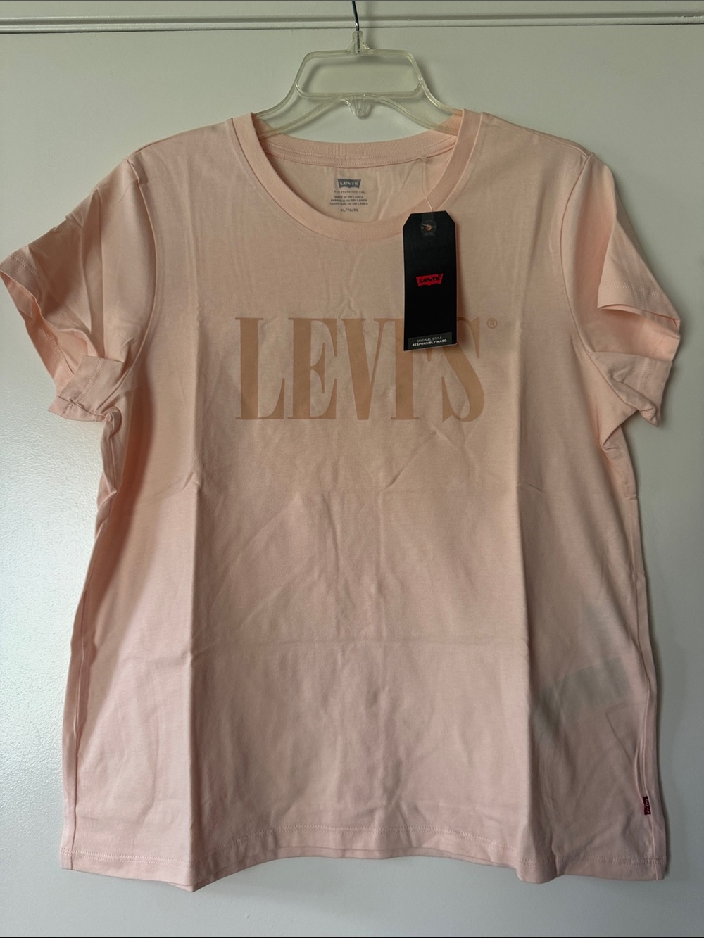 Levi's Women's Light Pink Logo Short Sleeve Tee